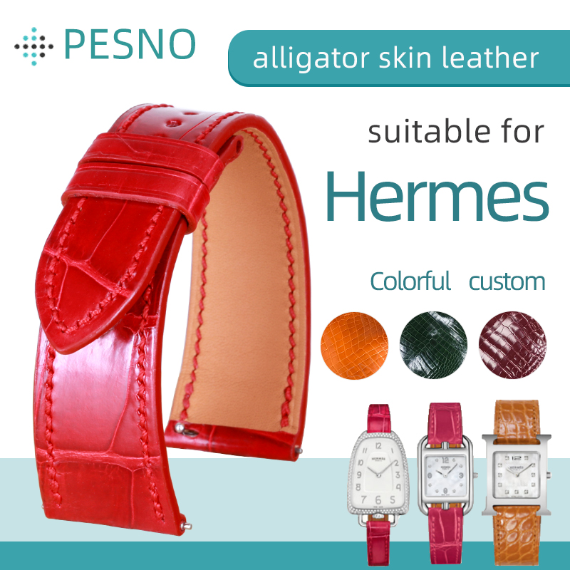Luxury Watch Hermes - PESNO güzel renkli timsah deri herzd