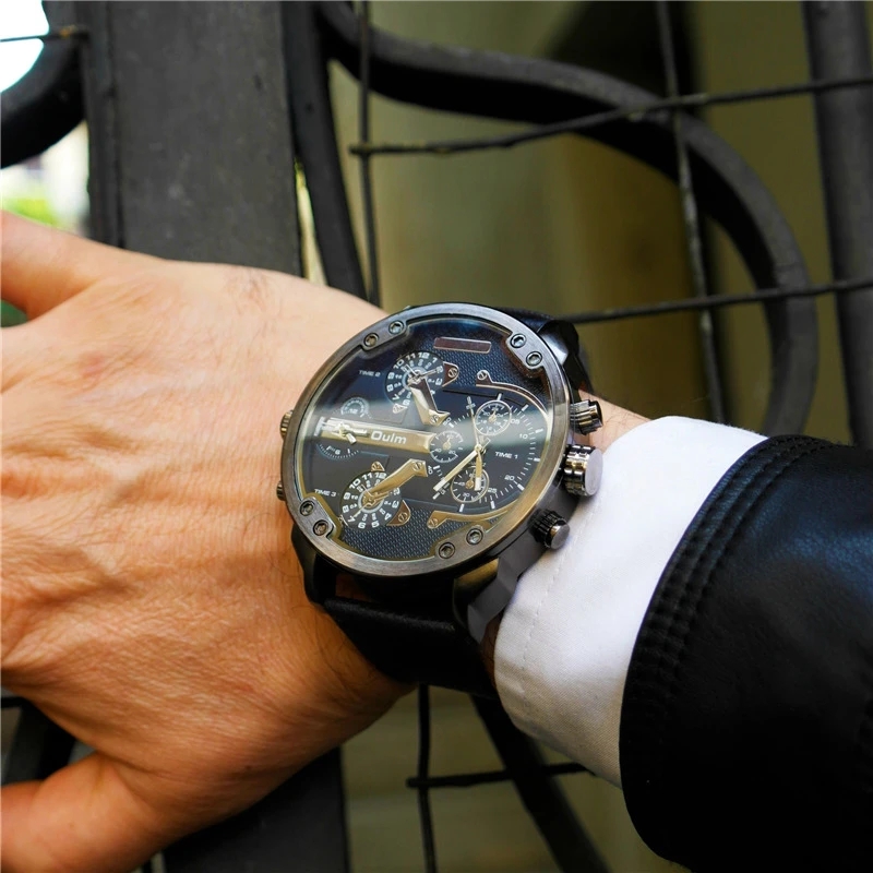 Luxury Watch Zone - Oulm erkek rahat spor saatler benzersiz