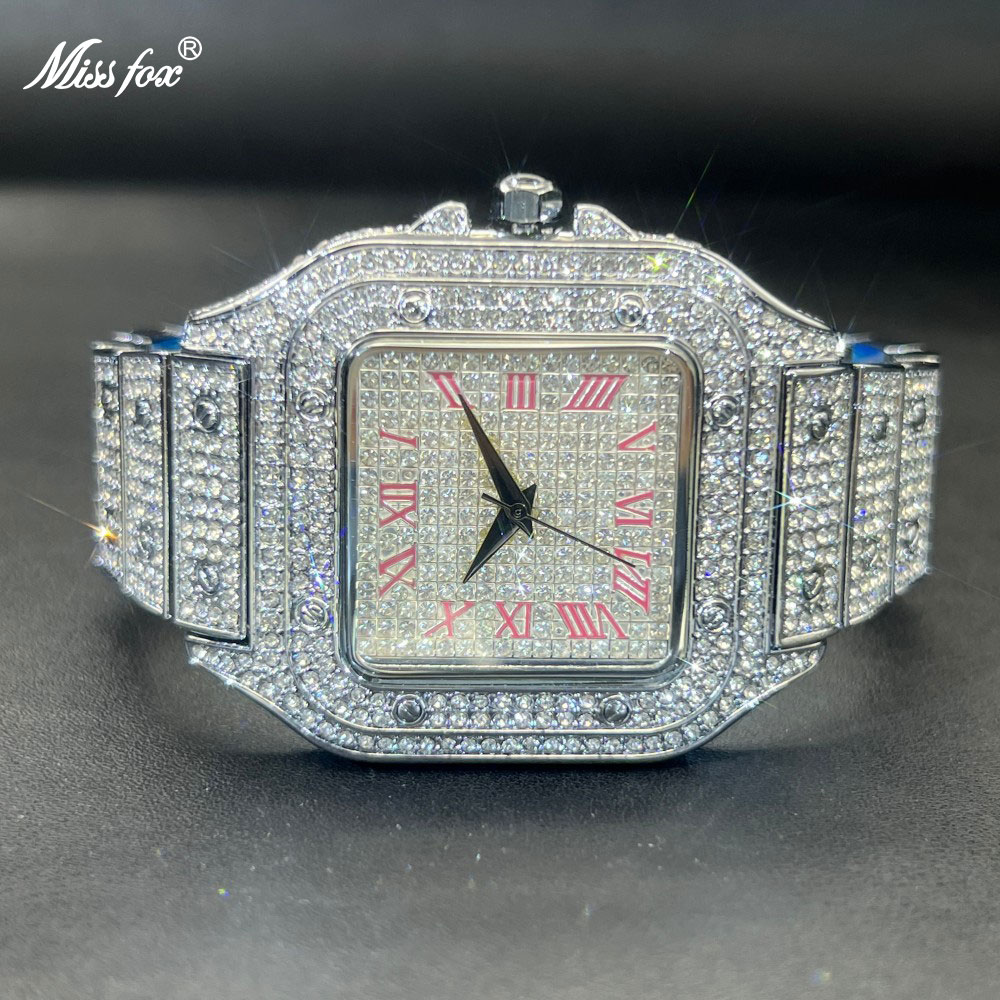 Luxury Watch Sale - MISSFOX Buzlu Görünümlü Erkek Saati Kare
