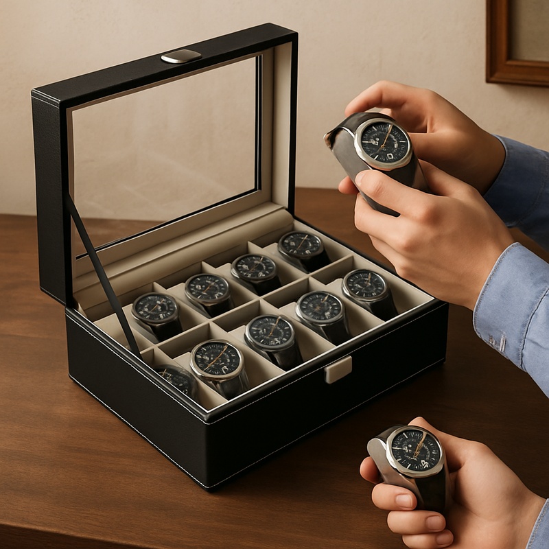 Luxury Watch Packaging Box - Erkek Saatleri ve Takıları için Çok