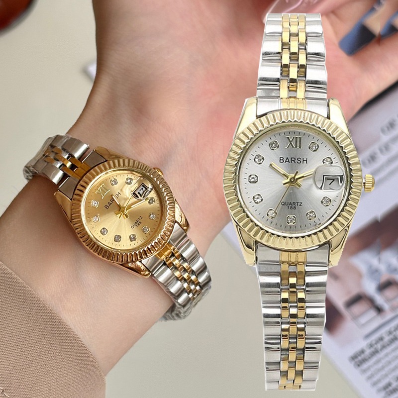 Luxury Watch Green - Ünlü marka takvim kadın saati rahat