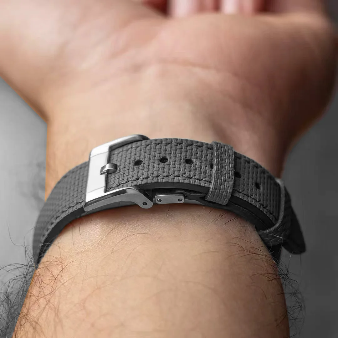 Luxury Watch Green - Deployant Tokalı Saat Kayışı Yaylı Deployant