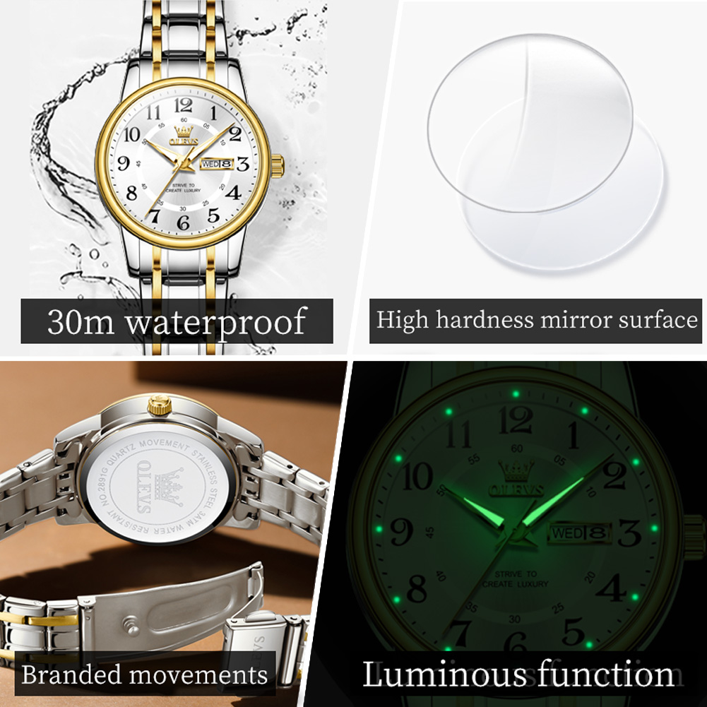 OLEVS 2891 Lüks Marka Moda kad - Luxury Watch Green incelemesi ve fiyatı