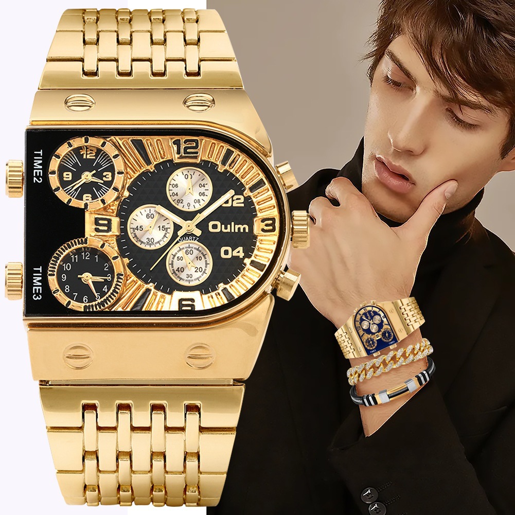 Erkek lüks dikdörtgen altın gü - Luxury Watch Zone incelemesi ve fiyatı