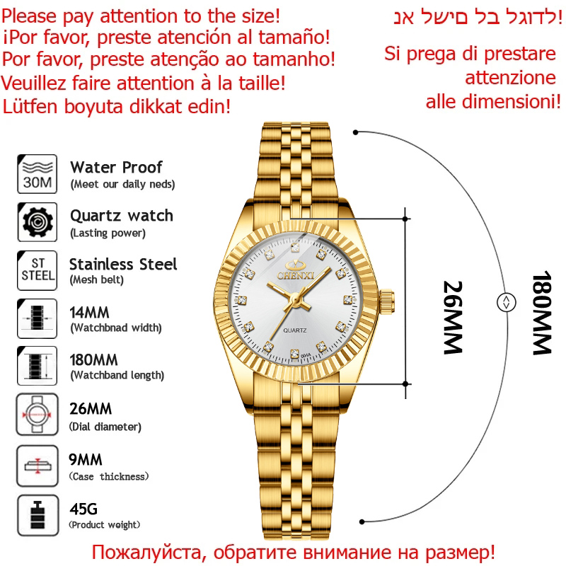 CHENXI Çok Satan Lüks Kadın Al - Luxury Watch Sale incelemesi ve fiyatı