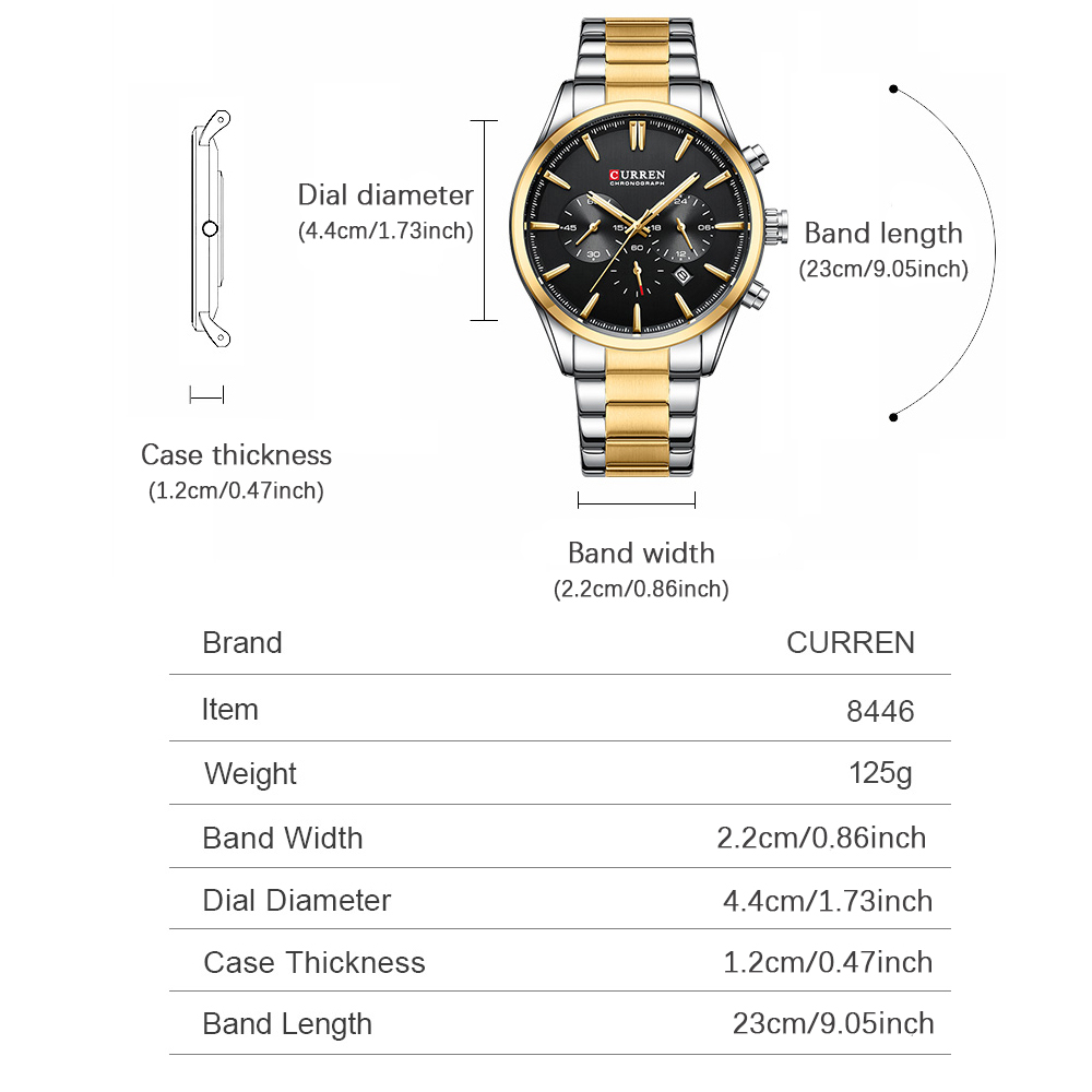 CURREN Casual Kuvars Chrono Sp - Luxury Watch Quartz incelemesi ve fiyatı