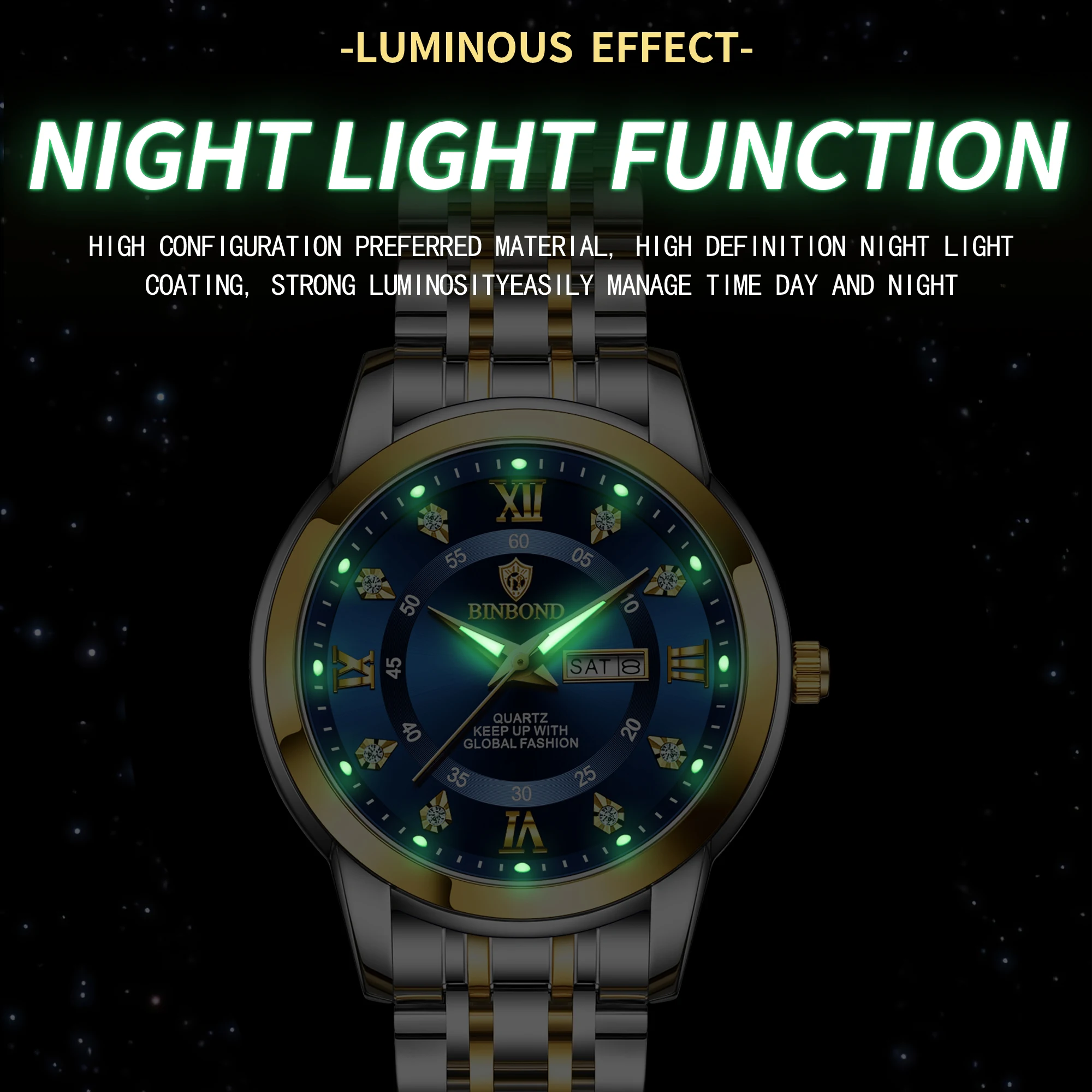 BINBOND B7169 Üst Düzey Lüks M - Luxury Watch Green incelemesi ve fiyatı