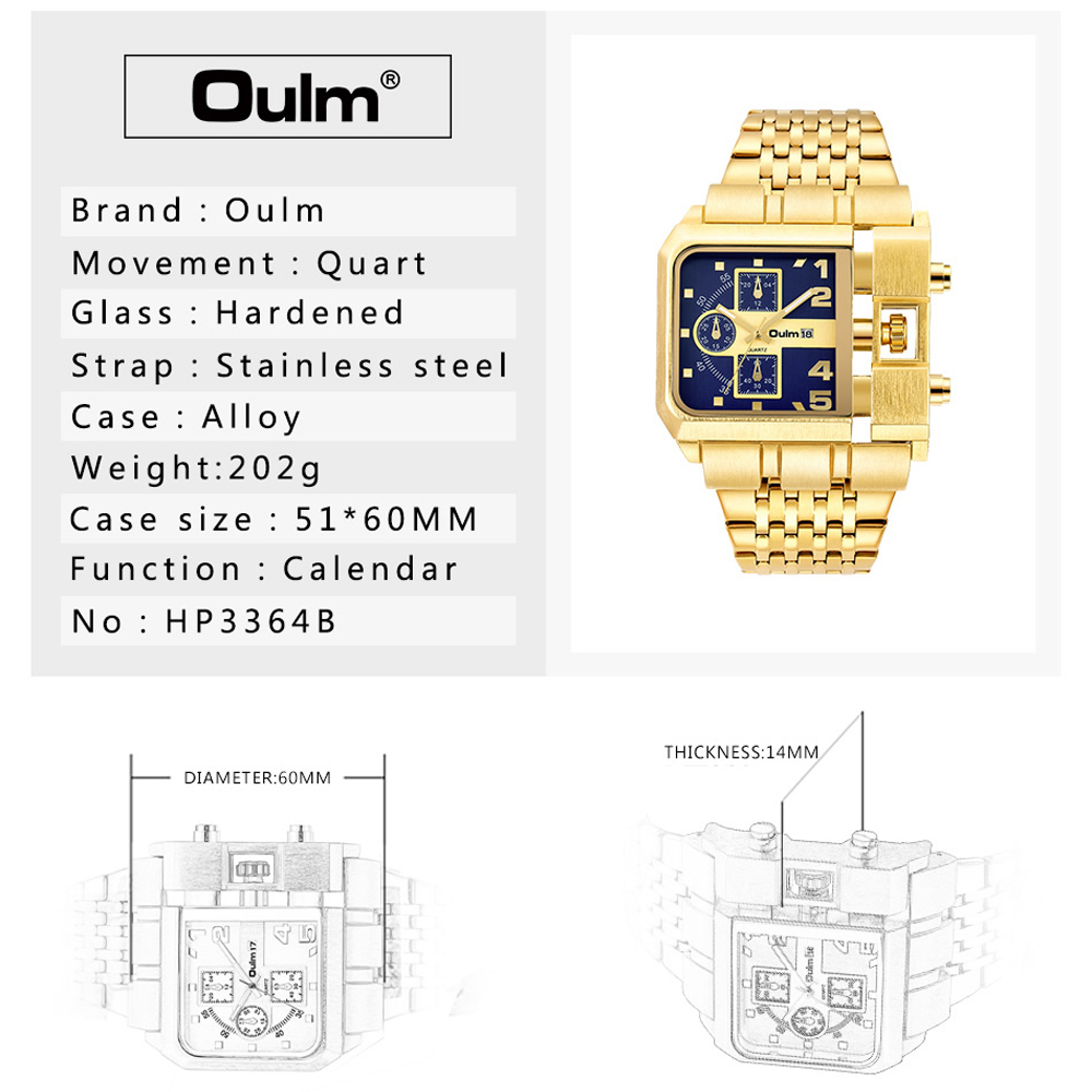 Oulm 3364 lüks marka İzle pasl - Luxury Watch Zone incelemesi ve fiyatı