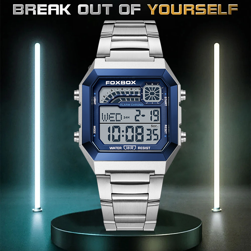 FOXBOX Moda Lüks Dijital Erkek - Luxury Watch Quartz incelemesi ve fiyatı